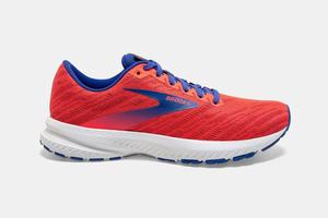 Chaussures Running Brooks Launch 7 Femme Corail / Bordeaux / Bleu | NY0715268