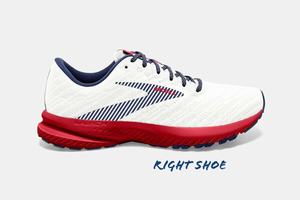 Chaussures Running Brooks Launch 7 Femme Blanche / Bleu / Rouge | VG5476021