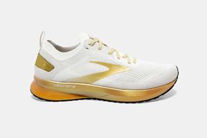 Chaussures Running Brooks Levitate 4 Femme Blanche / Doré | DO4507183