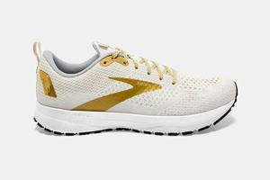 Chaussures Running Brooks Revel 4 Femme Blanche / Doré | CF2308467